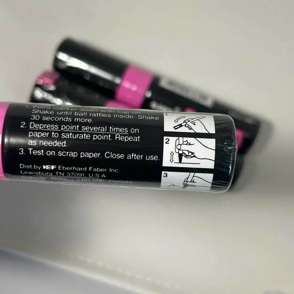 Posca PC-85F Paint Marker Broad Chisel Fluorescent Pink 3pc Neon Art DIY Marker